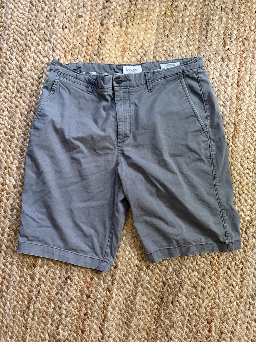 Goodfellow & Co Gray Flat-Front Cotton Shorts